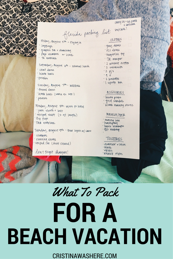 What To Pack For a Beach Vacation
